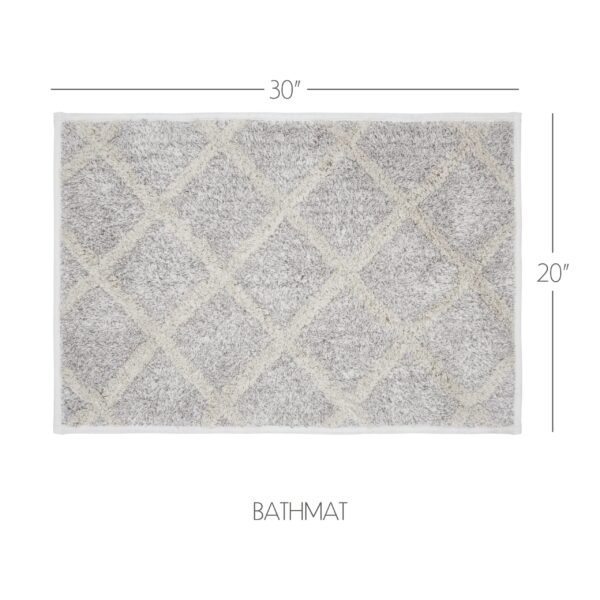 VHC-80530 - Frayed Lattice Oatmeal Bathmat 20x30