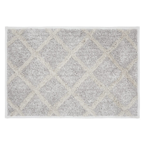 VHC-80530 - Frayed Lattice Oatmeal Bathmat 20x30