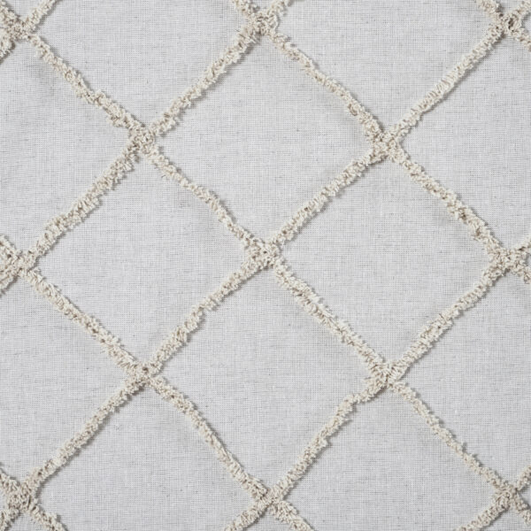 VHC-80521 - Frayed Lattice Oatmeal Pillow Cover 20x20