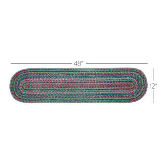 Farmhouse Multi Jute Oval Runner 12x48 by April & Olive