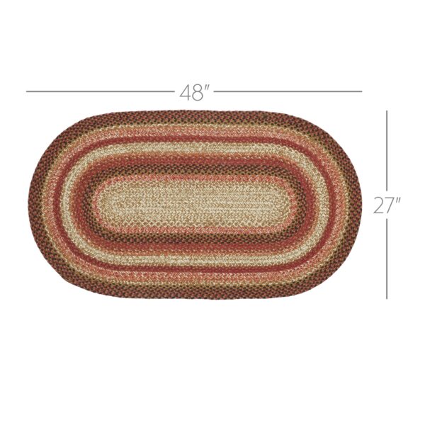 VHC-67111 - Ginger Spice Jute Rug Oval w/ Pad 27x48