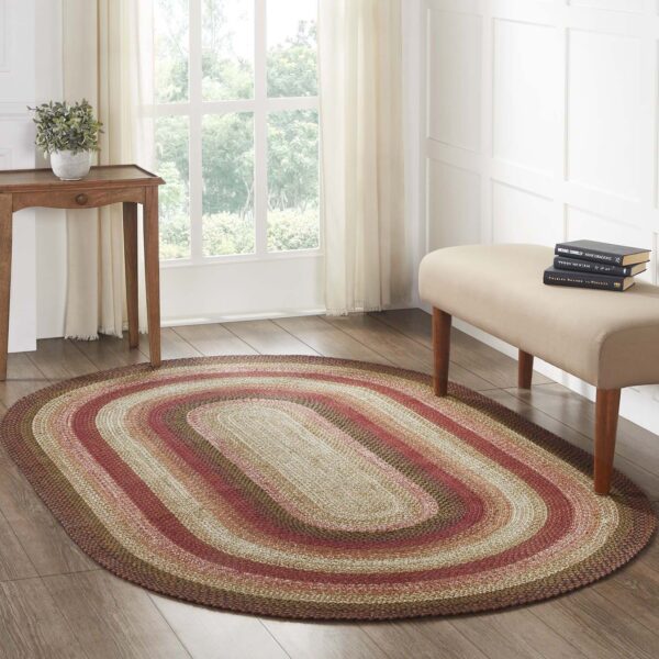 VHC-67114 - Ginger Spice Jute Rug Oval w/ Pad 60x96