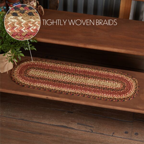 VHC-67107 - Ginger Spice Jute Stair Tread Oval Latex 8.5x27
