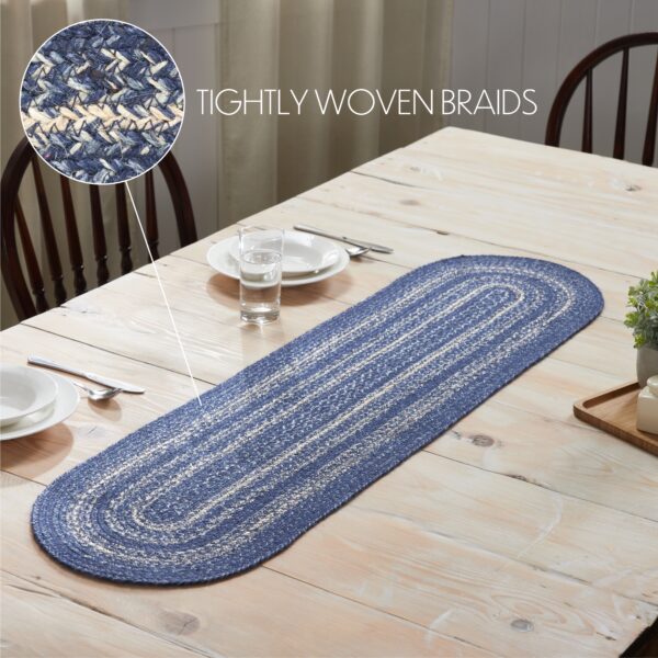 VHC-81349 - Great Falls Blue Jute Oval Runner 13x48