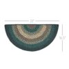 VHC-81408 - Pine Grove Jute Rug Half Circle w/ Pad 16.5x33