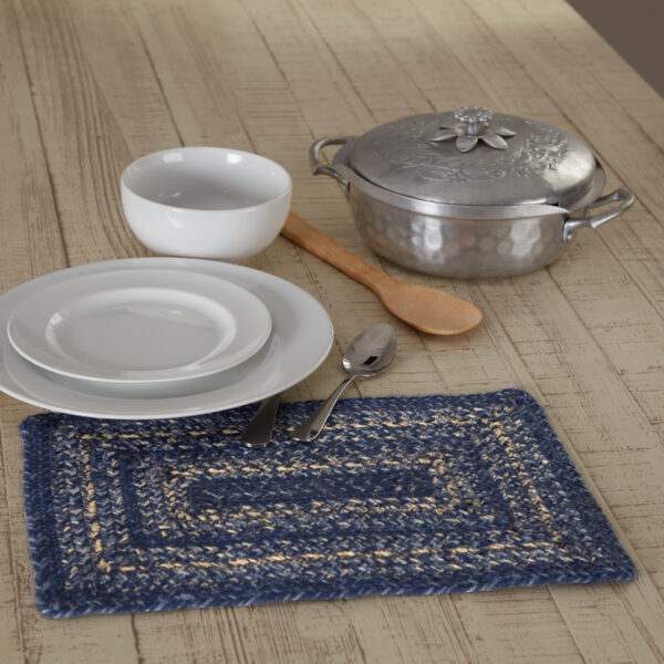 VHC-67101 - Great Falls Blue Jute Rect Placemat 10x15
