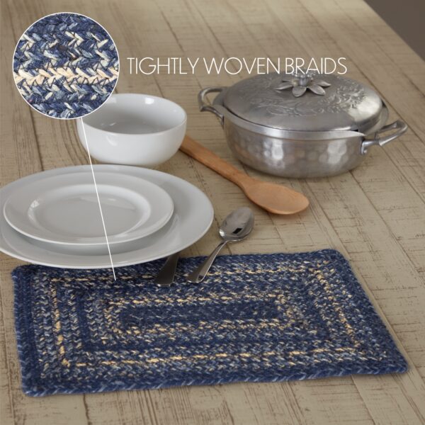 VHC-67101 - Great Falls Blue Jute Rect Placemat 10x15