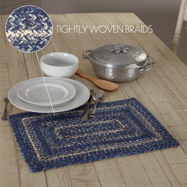 VHC-67099 - Great Falls Blue Jute Rect Placemat 12x18