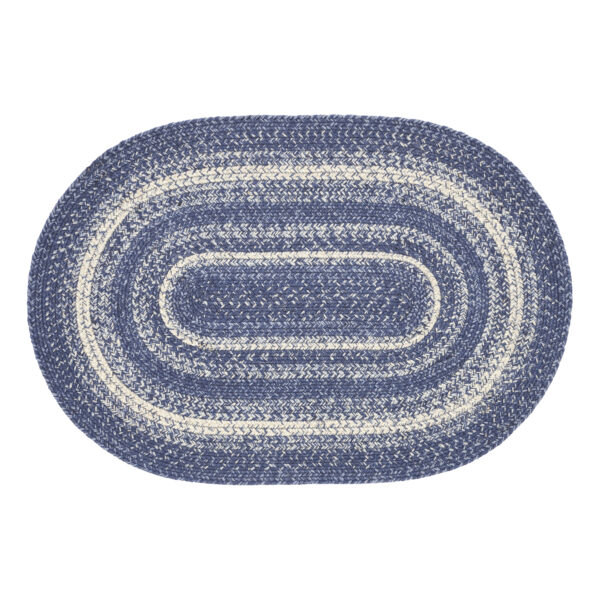 VHC-81351 - Great Falls Blue Jute Rug Oval w/ Pad 24x36