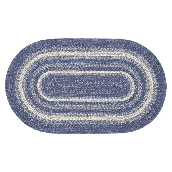 VHC-81352 - Great Falls Blue Jute Rug Oval w/ Pad 36x60