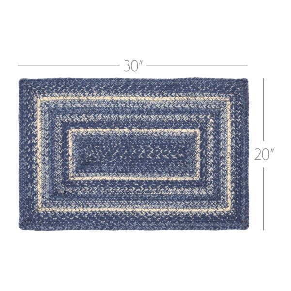 VHC-67087 - Great Falls Blue Jute Rug Rect w/ Pad 20x30