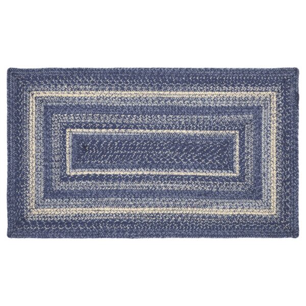 VHC-67088 - Great Falls Blue Jute Rug Rect w/ Pad 27x48