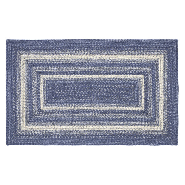 VHC-81354 - Great Falls Blue Jute Rug Rect w/ Pad 36x60