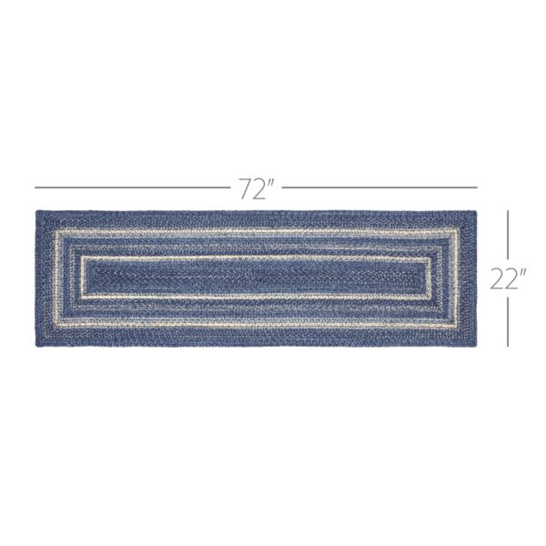 VHC-67089 - Great Falls Blue Jute Rug/Runner Rect w/ Pad 22x72