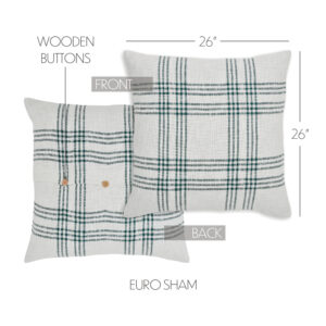 VHC-80411 - Pine Grove Plaid Fabric Euro Sham 26x26