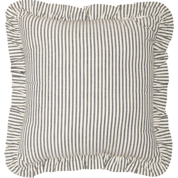 VHC-51227 - Hatteras Seersucker Blue Ticking Stripe Fabric Pillow 12x12
