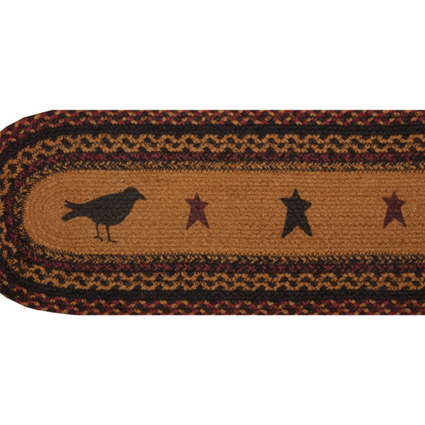 VHC-34054 - Heritage Farms Crow Jute Stair Tread Oval Latex 8.5x27