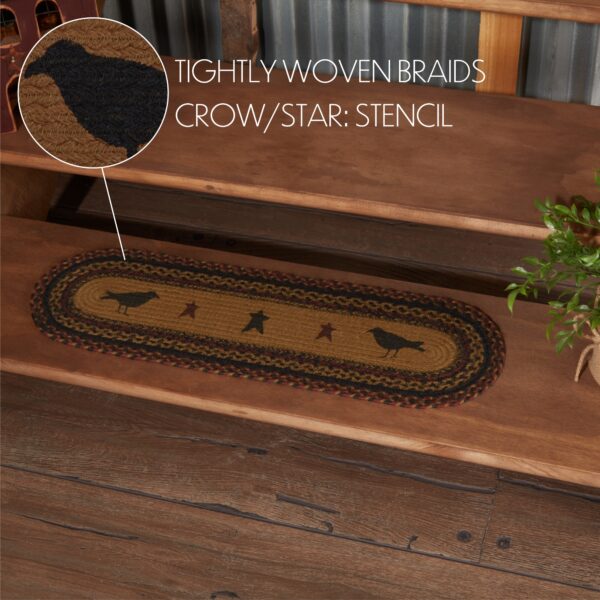 VHC-34054 - Heritage Farms Crow Jute Stair Tread Oval Latex 8.5x27
