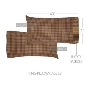 VHC-56750 - Prescott King Pillow Case Block Border Set of 2 21x40