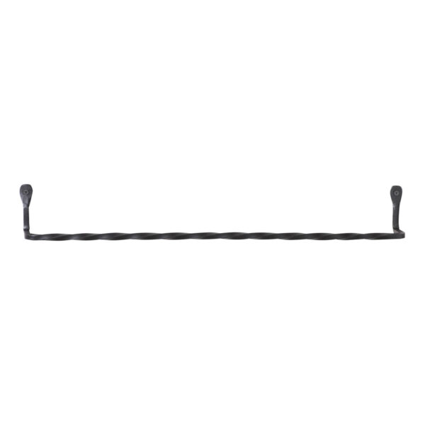 Black Wrought Iron 24-Inch Twisted Towel Bar