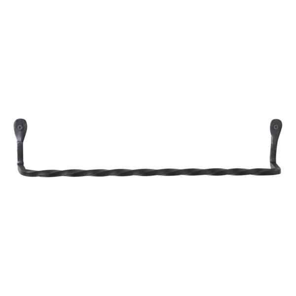 Black Wrought Iron 16-Inch Twisted Towel Bar