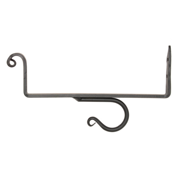 Black Wrought Iron 8-Inch Shelf Curtain Brackets (Set of 2) Home Accents