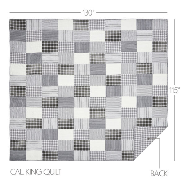 VHC-80431 - Sawyer Mill Black California King Quilt 130Wx115L