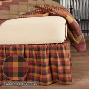 VHC-38001 - Heritage Farms Primitive Check King Bed Skirt 78x80x16