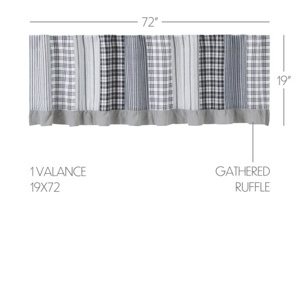 VHC-80464 - Sawyer Mill Black Patchwork Valance 19x72