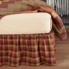 VHC-38003 - Heritage Farms Primitive Check Twin Bed Skirt 39x76x16