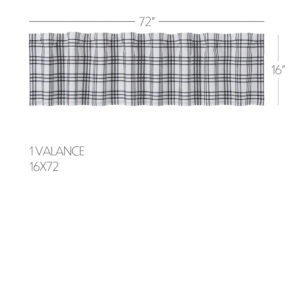 VHC-80476 - Sawyer Mill Black Plaid Valance 16x72