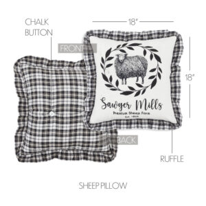 VHC-80451 - Sawyer Mill Black Sheep Pillow 18x18