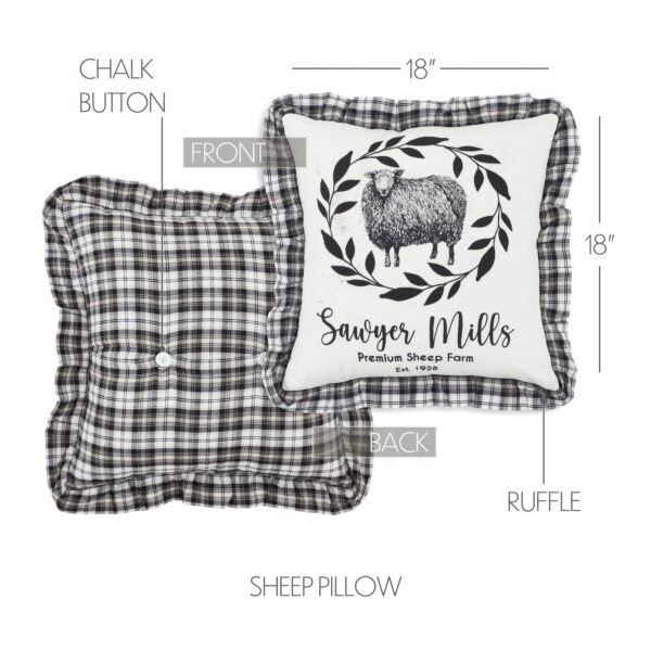 VHC-80451 - Sawyer Mill Black Sheep Pillow 18x18