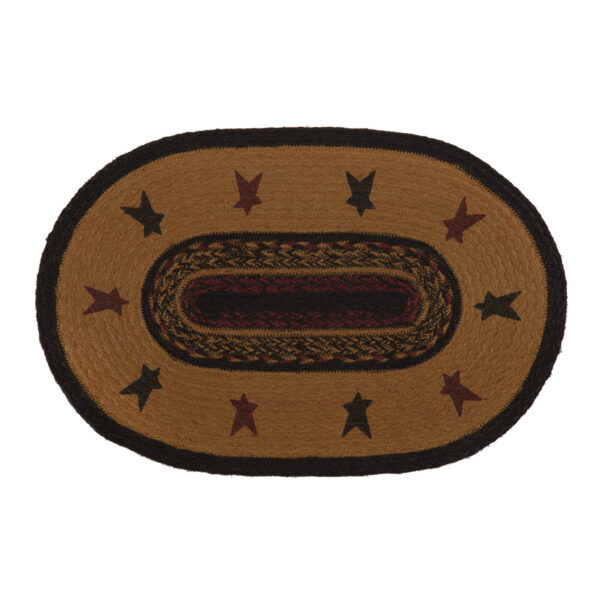 VHC-34063 - Heritage Farms Star Jute Placemat Oval Set of 6 12x18