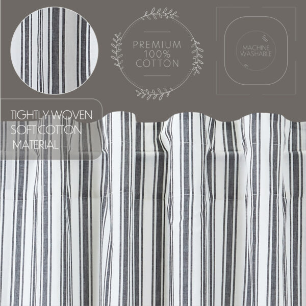 VHC-83577 - Sawyer Mill Black Ticking Stripe Blackout Panel 84x40