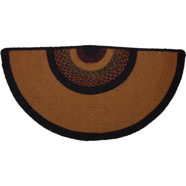 VHC-69444 - Heritage Farms Star Jute Rug Half Circle w/ Pad 16.5x33