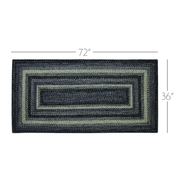 VHC-83546 - Sawyer Mill Black White Jute Rug Rect w/ Pad 36x72