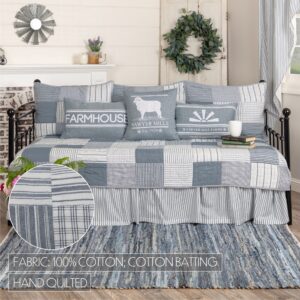 VHC-60150-Sawyer Mill Blue 5pc Daybed Quilt Set (1 Quilt