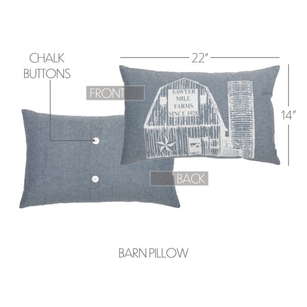 VHC-51267 - Sawyer Mill Blue Barn Pillow 14x22