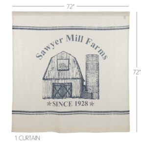 VHC-61663 - Sawyer Mill Blue Barn Shower Curtain 72x72