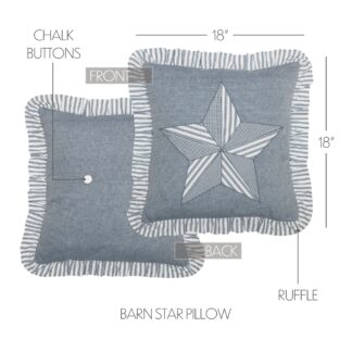 VHC-51268 - Sawyer Mill Blue Barn Star Pillow 18x18