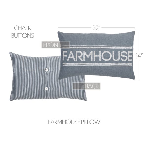 VHC-51261 - Sawyer Mill Blue Farmhouse Pillow 14x22