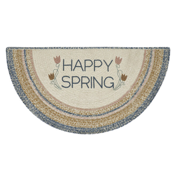 VHC-83413 - Kaila Happy Spring Jute Half Circle w/ Pad 19.5x36