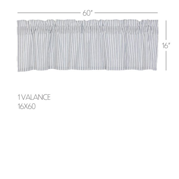 VHC-51914 - Sawyer Mill Blue Ticking Stripe Valance 16x60