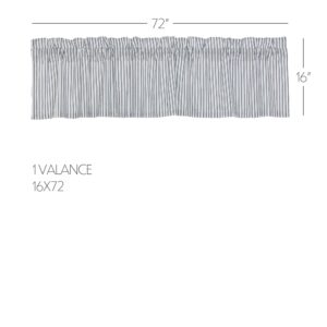 VHC-51915 - Sawyer Mill Blue Ticking Stripe Valance 16x72