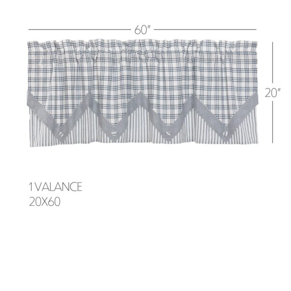 VHC-51922 - Sawyer Mill Blue Valance Layered 20x60