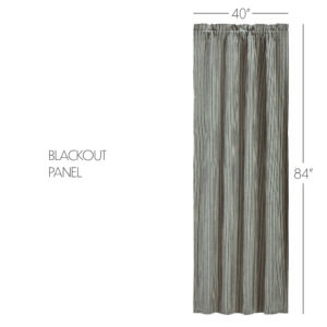 VHC-83580 - Sawyer Mill Charcoal Ticking Stripe Blackout Panel 84x40