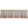 VHC-70145 - Kaila Ticking Blue Ruffled Valance 16x72