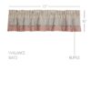 VHC-70145 - Kaila Ticking Blue Ruffled Valance 16x72