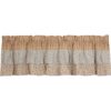VHC-70152 - Kaila Ticking Gold Ruffled Valance 16x60